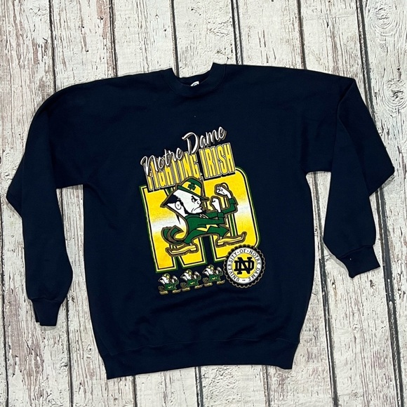 Vintage University of Notre Dame Fighting Irish NCAA College Sweatshirt - Picture 1 of 3